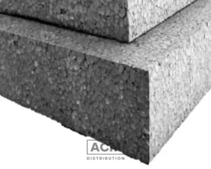 Close-up of expanded polystyrene (EPS) insulation boards used in energy-efficient construction