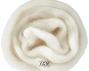 Roll of white natural wool insulation used in eco-friendly and energy-efficient buildings